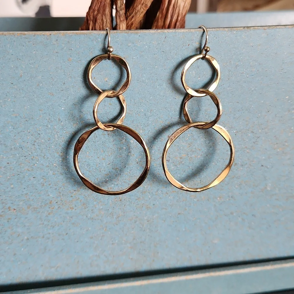 "Atmospheric Hoops" Earrings - Picture 2 of 2
